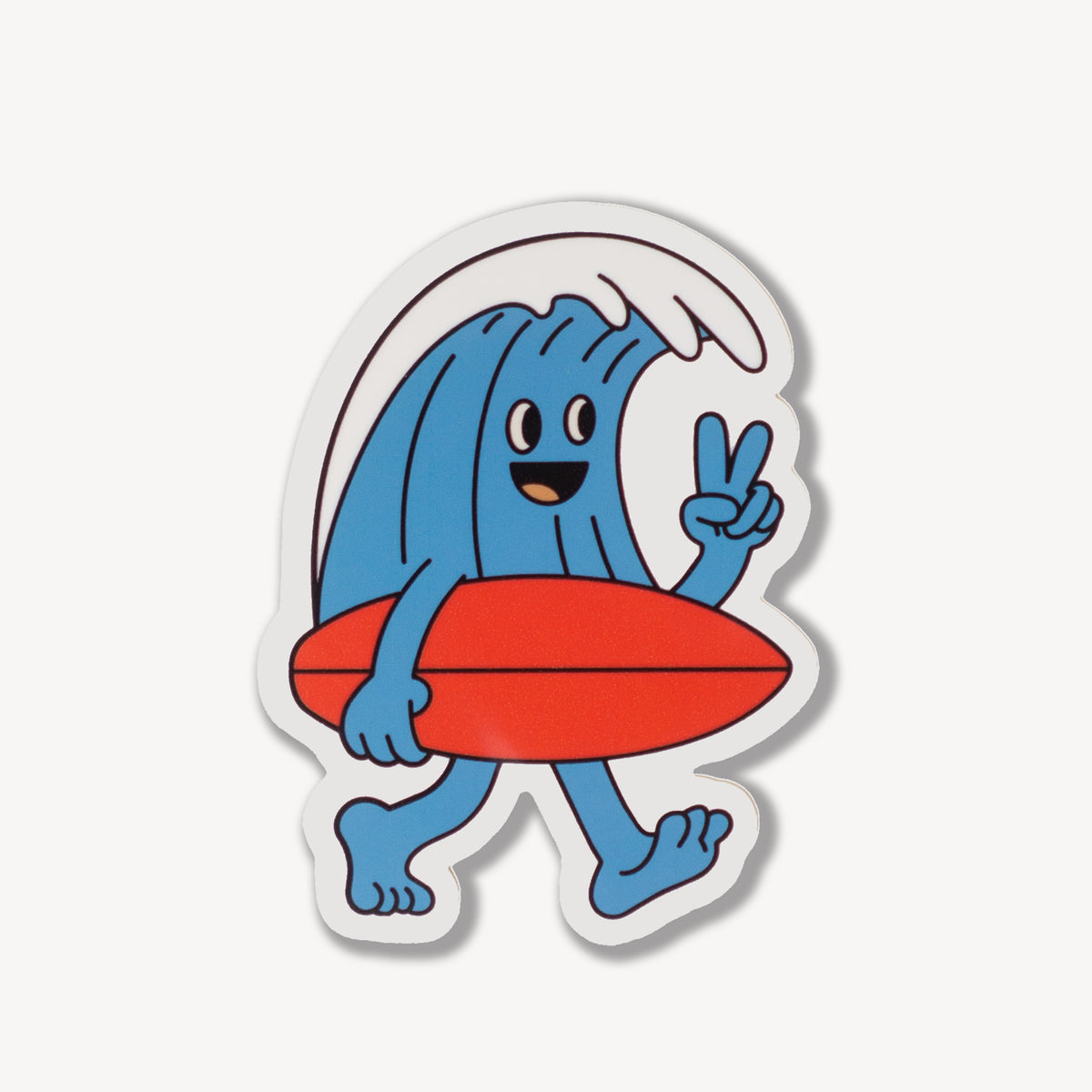 Wave Surfer - 3" Art Sticker