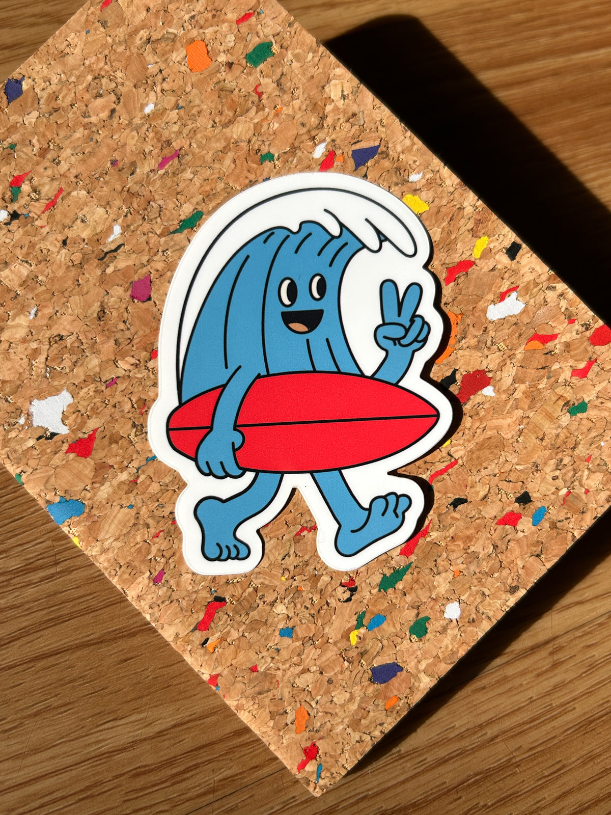 Wave Surfer - 3" Art Sticker